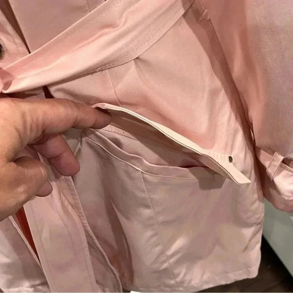 Jones NY Barbie Core, Pink, Rain Jacket, lined, w wrist ties & waist tie - Picture 3 of 12